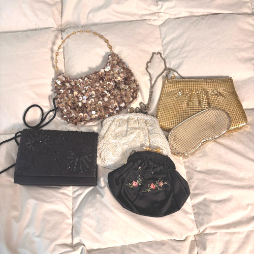 Five Vintage Beaded & Embroidered Evening Bags