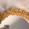 Oval Gold-Toned Floral Mirror with Carved Frame - 2