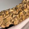 Oval Gold-Toned Floral Mirror with Carved Frame - 4