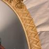 Oval Gold-Toned Floral Mirror with Carved Frame - 6