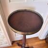 Wood and Metal Tray-Top Pedestal Table - 2