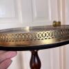Wood and Metal Tray-Top Pedestal Table - 3