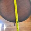 Wood and Metal Tray-Top Pedestal Table - 9