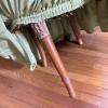 Green Skirted Slipper Chair, Upholstered - 3