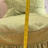 Green Skirted Slipper Chair, Upholstered - 11