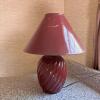 Maroon Swirl Ceramic Table Lamp