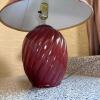 Maroon Swirl Ceramic Table Lamp - 2