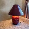Maroon Swirl Ceramic Table Lamp - 4