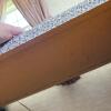 Speckled Laminate Office Desk with File Cabinets - 4