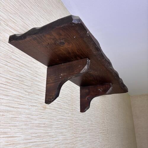 Rustic Wooden 3-Foot Wall Shelf