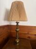 Brass Table Lamp with Pleated Shade