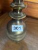 Brass Table Lamp with Pleated Shade - 6