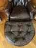 Classic Leather Tufted Top Grain Leather Chair & Ottoman - 2