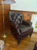 Classic Leather Tufted Top Grain Leather Chair & Ottoman - 9