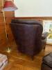 Classic Leather Tufted Top Grain Leather Chair & Ottoman - 10