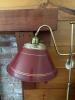 Brass Floor Lamp with Red Metal Shade - 2