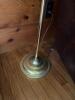 Brass Floor Lamp with Red Metal Shade - 3