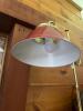 Brass Floor Lamp with Red Metal Shade - 4