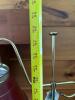 Brass Floor Lamp with Red Metal Shade - 6