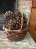 Woven Basket with Pine Cones