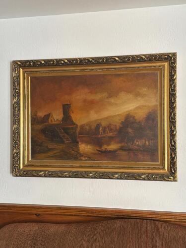 V. Der Vass Oil Painting, Signed with Artist Information. 44"X32"