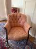Tufted Damask Upholstered Armchair - 2
