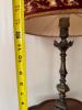 Brass Table Lamp with Velvet Floral Shade - 7