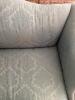 Queen Anne-style Sofa, Blue Damask Upholstery - 6