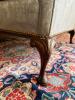 Queen Anne-style Sofa, Blue Damask Upholstery - 9
