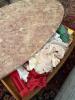 Marble Top Oval Coffee Table with Drawer - 4