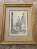 Charles Nollet Paris Street Scene Etching