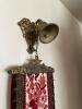 Victorian-Style Brass & Velvet Mechanical Butler Bell Pull - 2