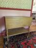Drop-Leaf Wood Tea Cart on Casters
