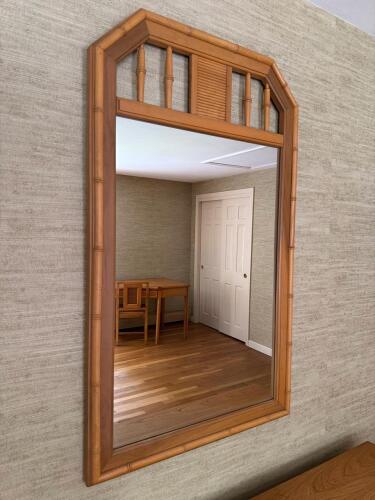 Vintage Faux Bamboo Wall Mirror