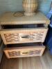 Rattan Two-Drawer Nightstand with Brass Pulls - 2