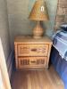 Rattan Two-Drawer Nightstand with Brass Pulls - 3