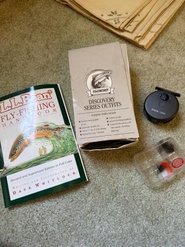 Fly Fishing Outfit: Sage 1200 Reel, Handbook, Flies