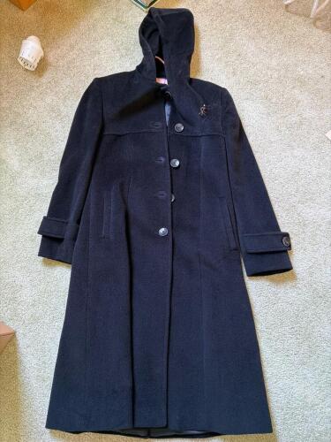 Jones New York Petite Black Hooded Coat