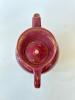 Burgundy Teapot with Gold Trim and Floral Motif - 2