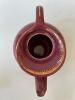 Burgundy Teapot with Gold Trim and Floral Motif - 5