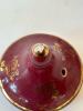 Burgundy Teapot with Gold Trim and Floral Motif - 6
