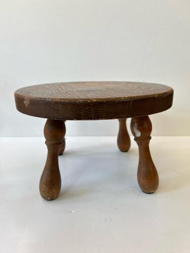 Wooden Footstool, Turned Legs