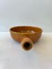Ganderize Brown Glazed Pottery Handled Bowl - 3