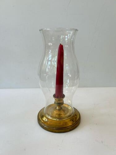 Brass and Glass Candle Holder