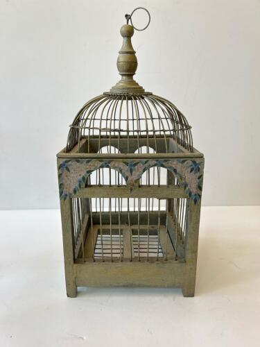 Decorative Wood and Wire Birdcage, Philippines