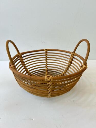 Wicker Round Basket with Handles