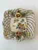 Porcelain Basket Dish with Applied Flowers