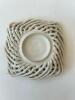 Porcelain Basket Dish with Applied Flowers - 2