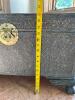 Carved Wood and Woven Trunk with Brass Hardware - 4