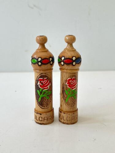 Pair Bulgarian Rose Essence Perfume Bottles